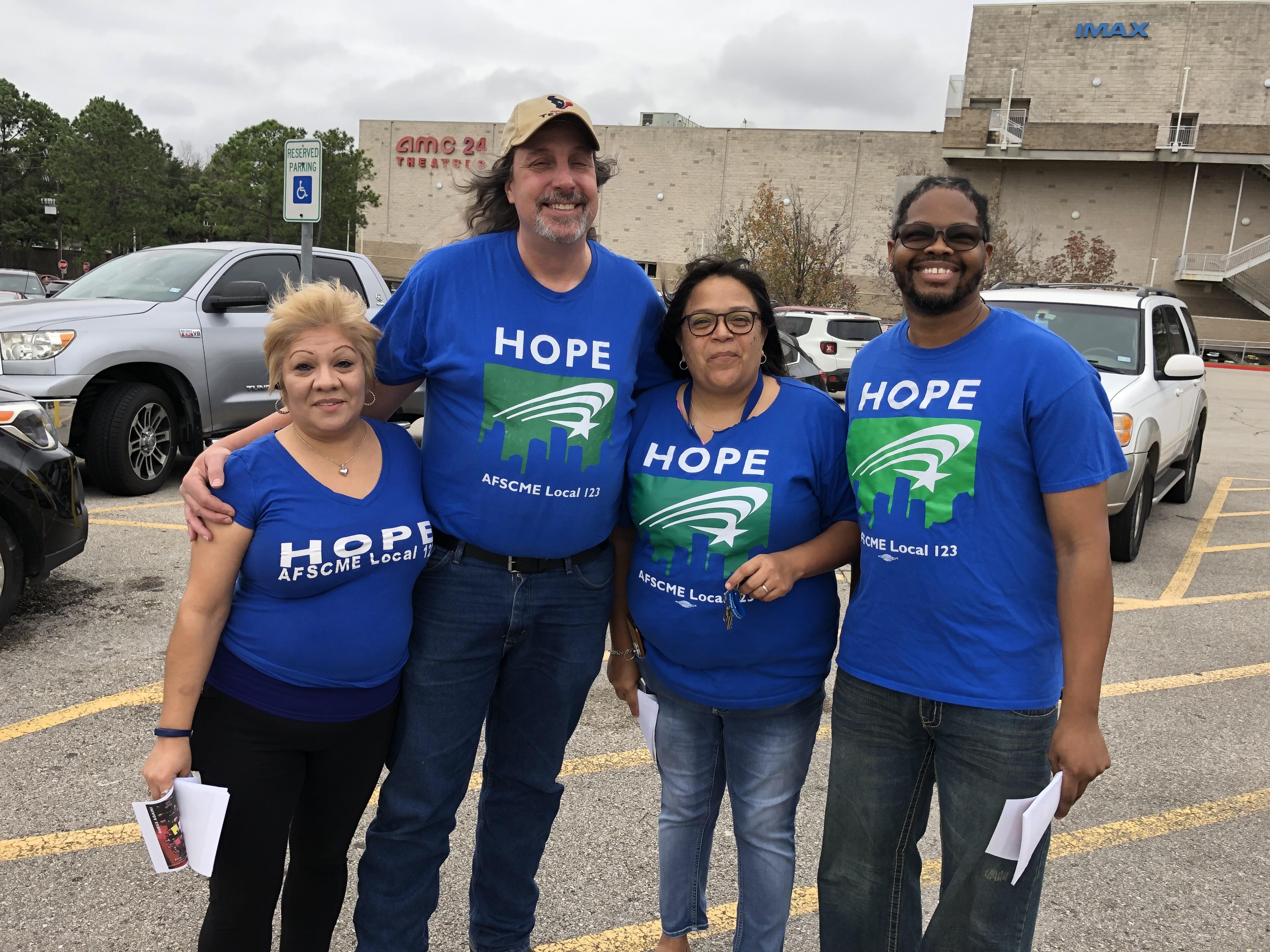 HOPE Members take action in support of AFSCME Members across the Country. Where we go one, we go all!
